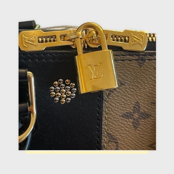 LV LOUIS VUITTON Reverse Monogram Studded Night‎ Lights Alma PM - Picture 8 of 11